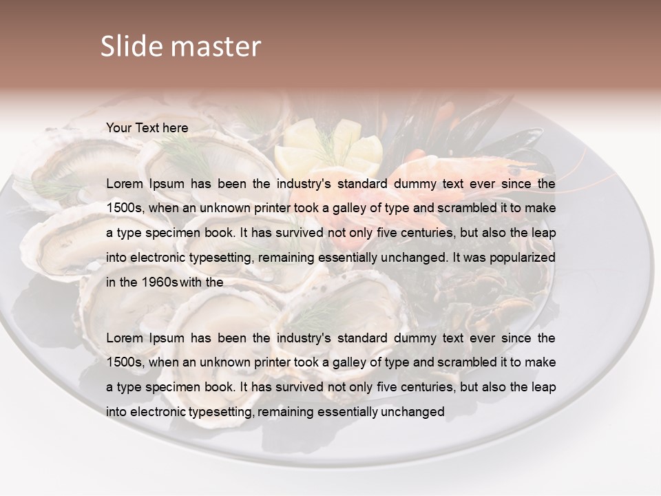Shrimp Crustacean Cuisine PowerPoint Template