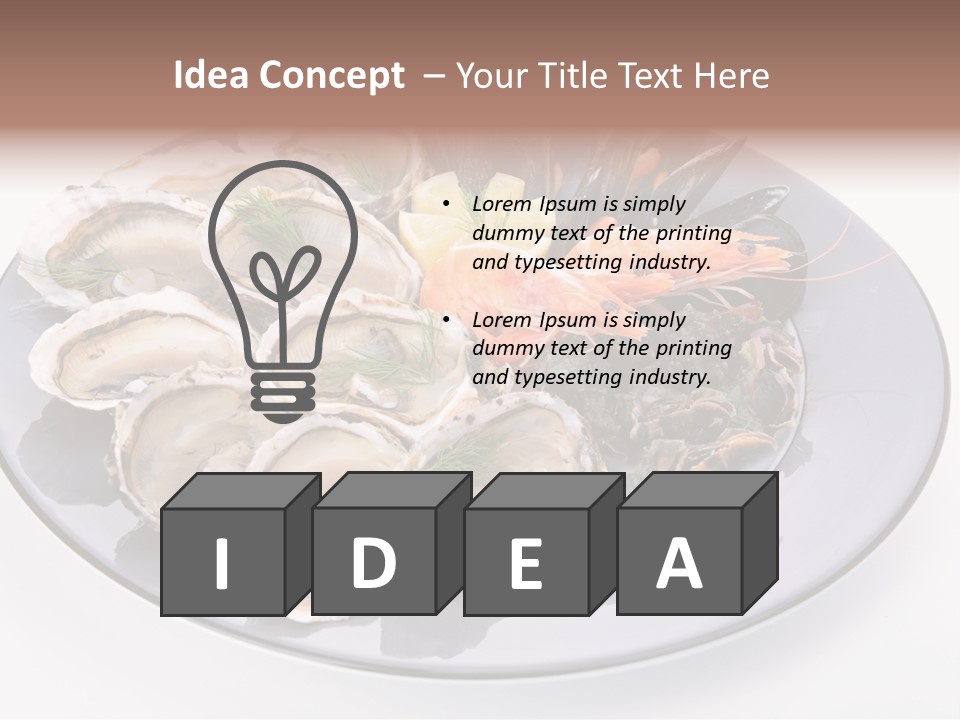 Shrimp Crustacean Cuisine PowerPoint Template