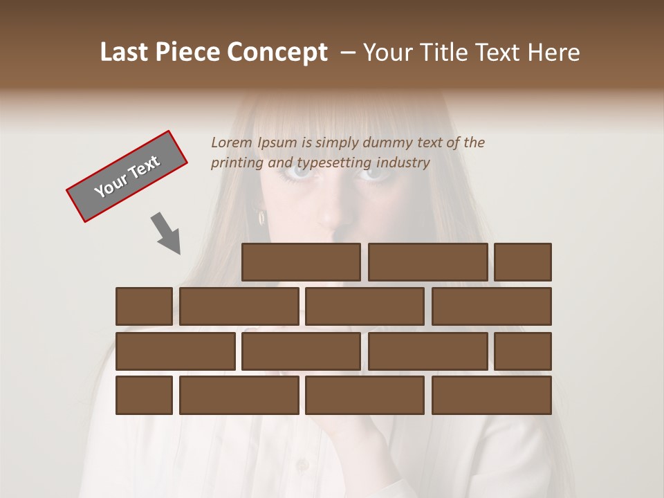 Mouth Face Caucasian PowerPoint Template