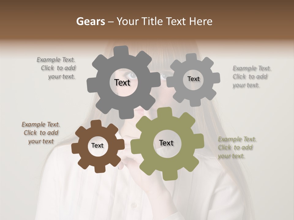 Mouth Face Caucasian PowerPoint Template