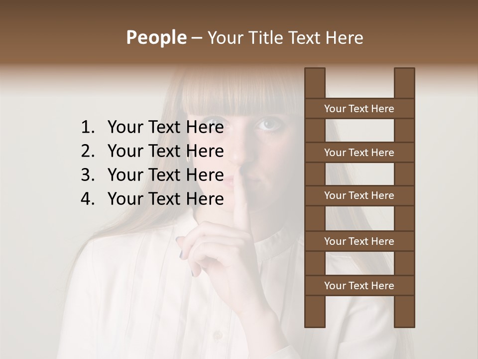 Mouth Face Caucasian PowerPoint Template