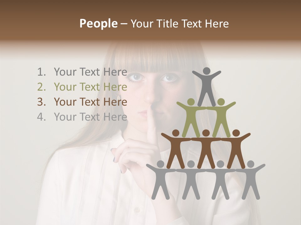 Mouth Face Caucasian PowerPoint Template