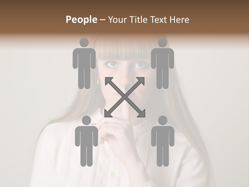 Mouth Face Caucasian PowerPoint Template