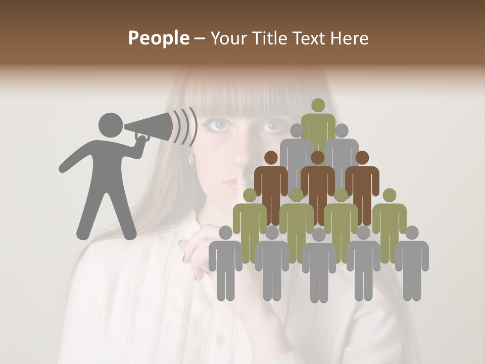 Mouth Face Caucasian PowerPoint Template