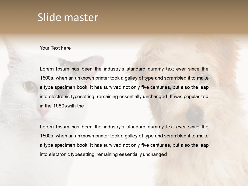 Feline Together Group PowerPoint Template