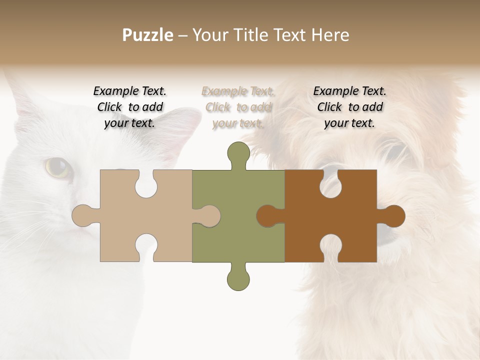 Feline Together Group PowerPoint Template