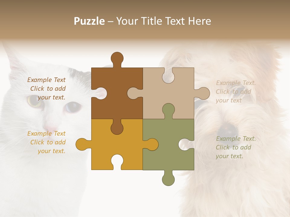 Feline Together Group PowerPoint Template