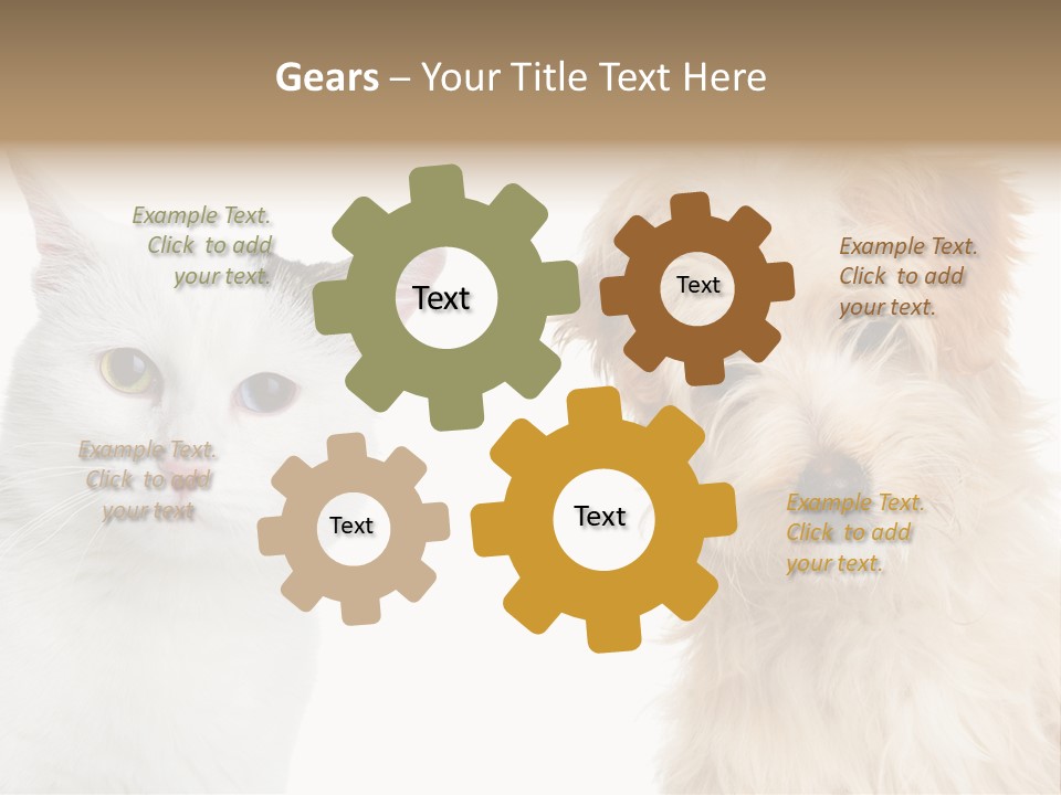 Feline Together Group PowerPoint Template