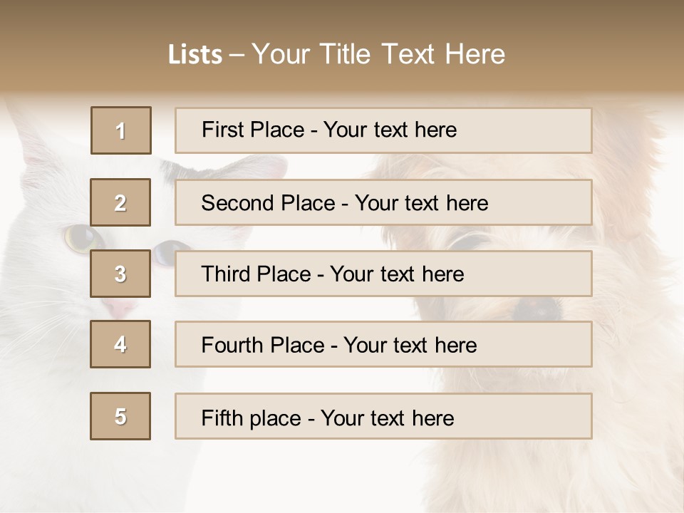 Feline Together Group PowerPoint Template
