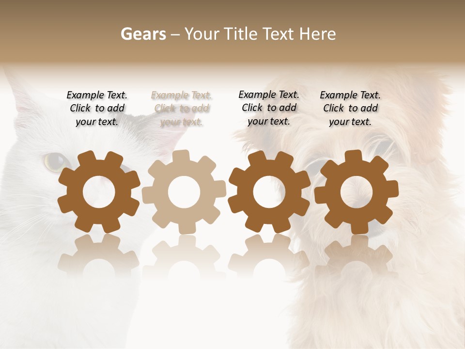 Feline Together Group PowerPoint Template