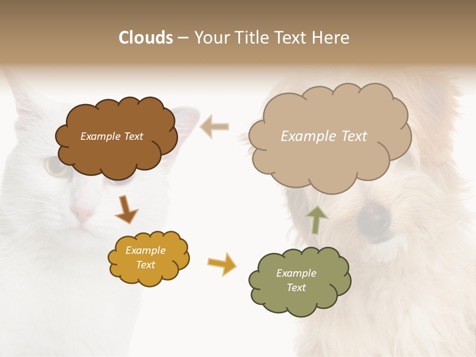 Feline Together Group PowerPoint Template