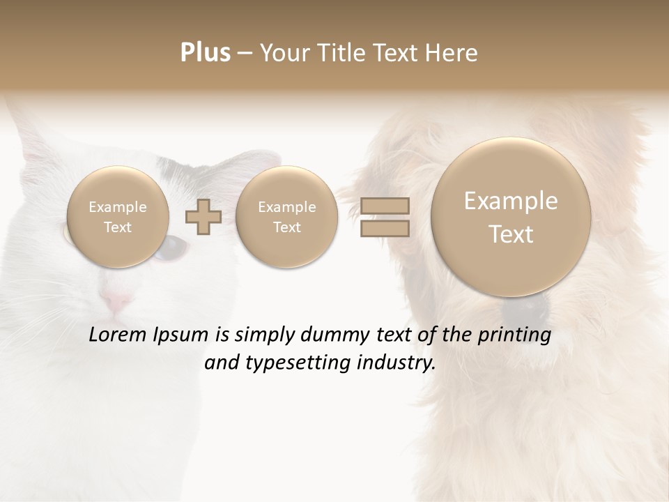 Feline Together Group PowerPoint Template