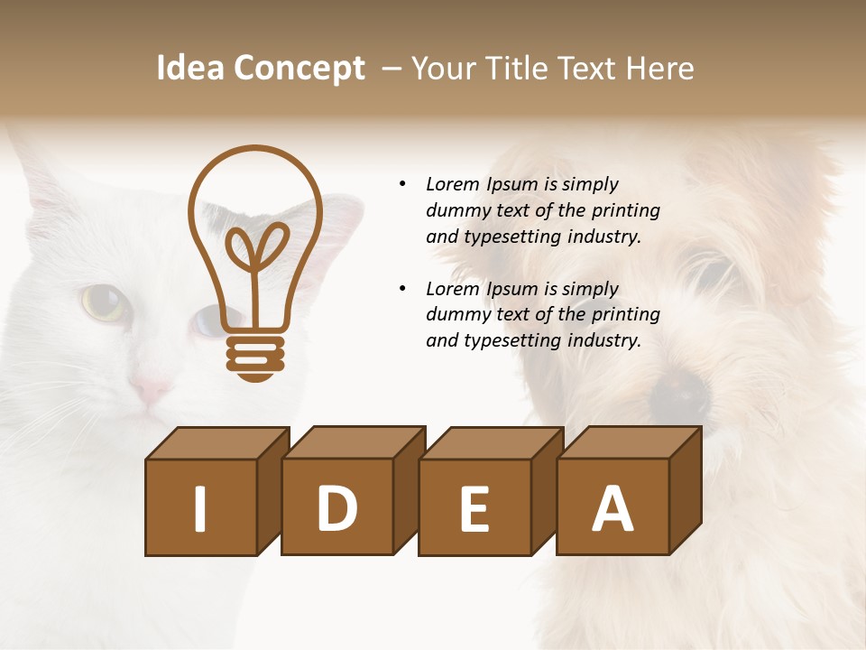 Feline Together Group PowerPoint Template