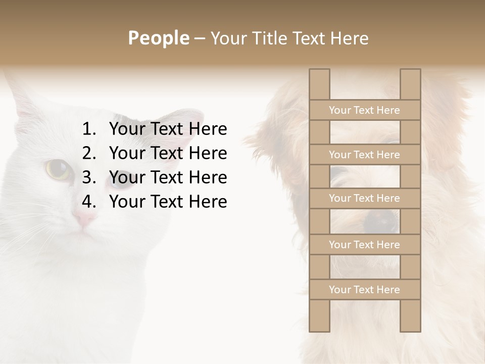 Feline Together Group PowerPoint Template