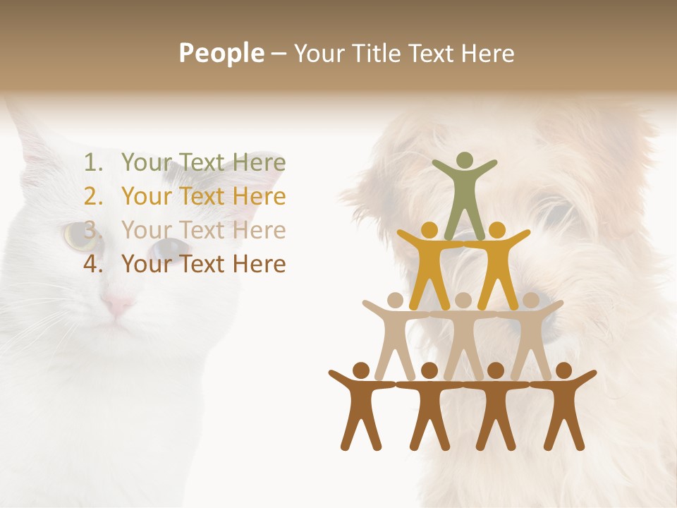 Feline Together Group PowerPoint Template