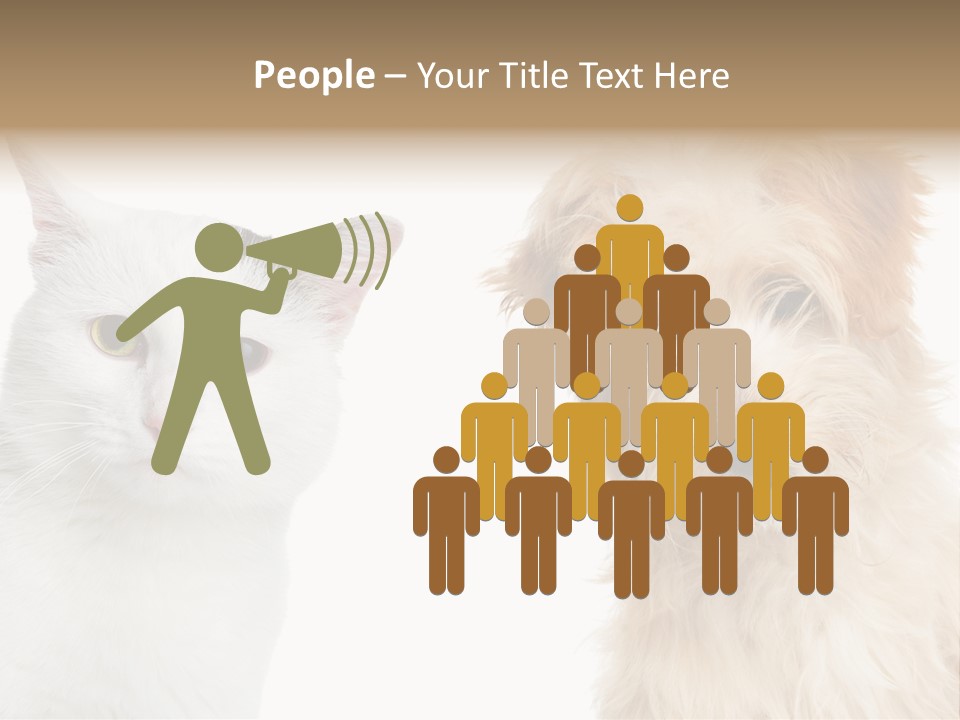 Feline Together Group PowerPoint Template