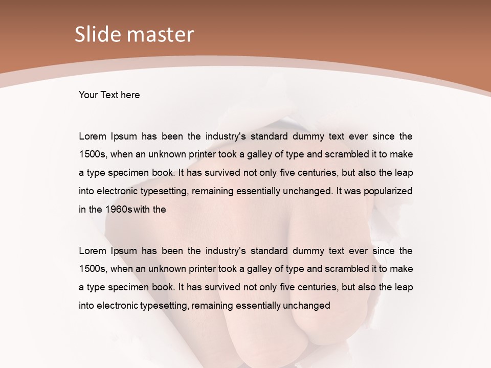 Strength Damaged Anger PowerPoint Template