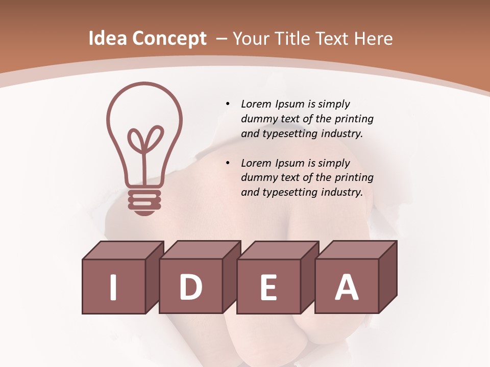 Strength Damaged Anger PowerPoint Template