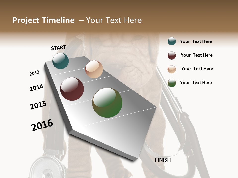 Mammal Puppy White PowerPoint Template