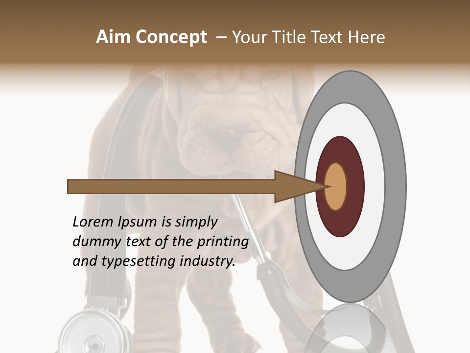 Mammal Puppy White PowerPoint Template