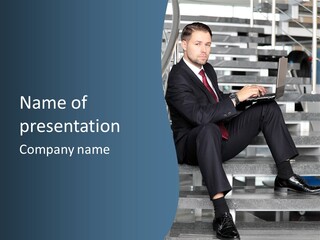 Smiling Student Man PowerPoint Template
