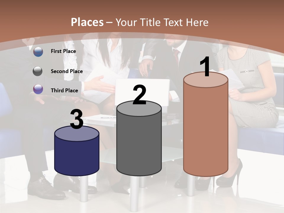 Presenting Businessman Colleagues PowerPoint Template