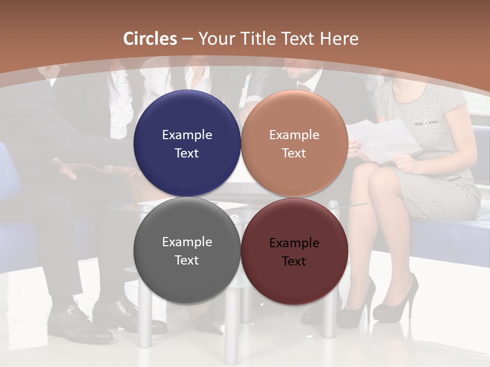 Presenting Businessman Colleagues PowerPoint Template