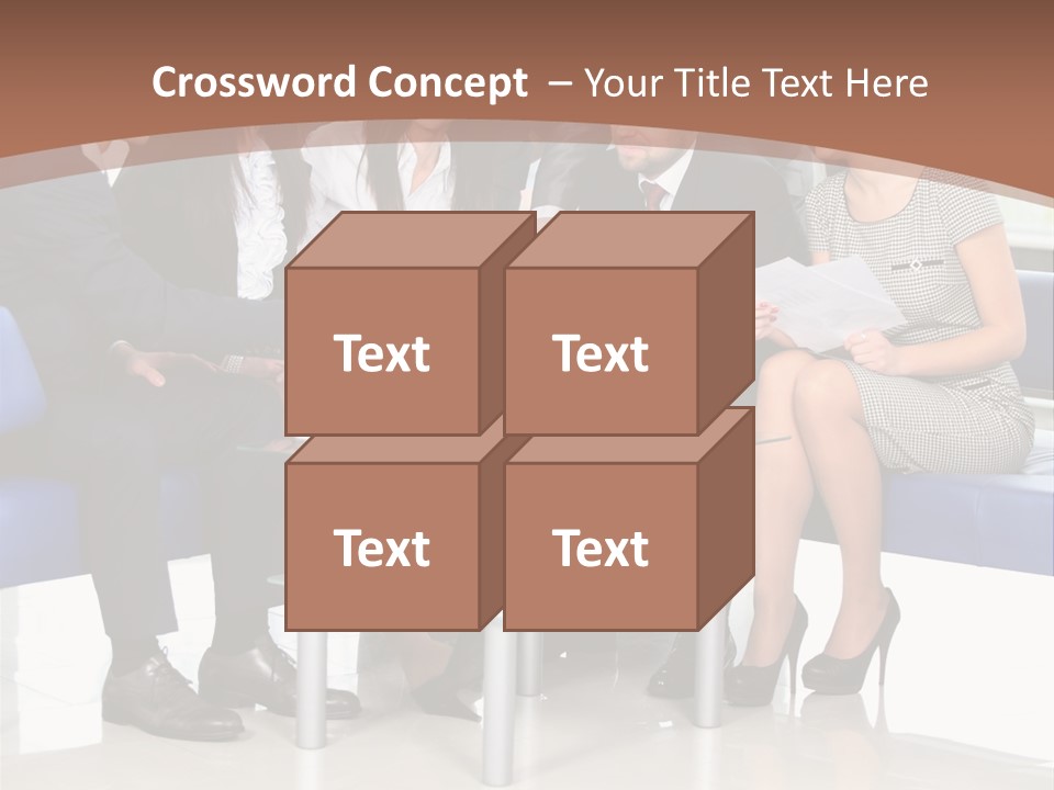 Presenting Businessman Colleagues PowerPoint Template