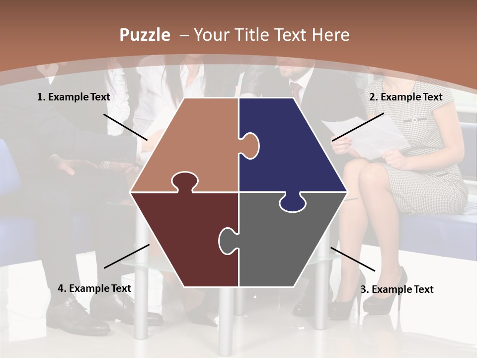 Presenting Businessman Colleagues PowerPoint Template