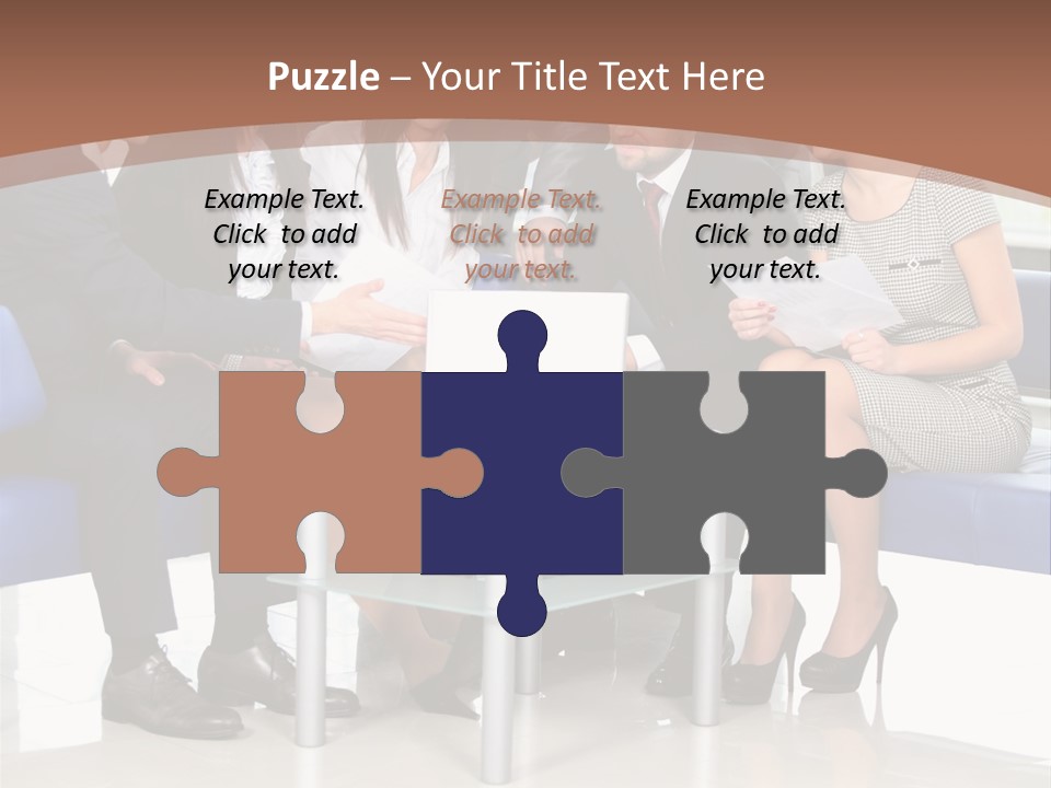 Presenting Businessman Colleagues PowerPoint Template