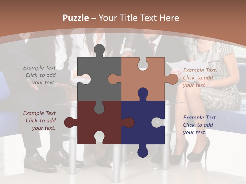 Presenting Businessman Colleagues PowerPoint Template