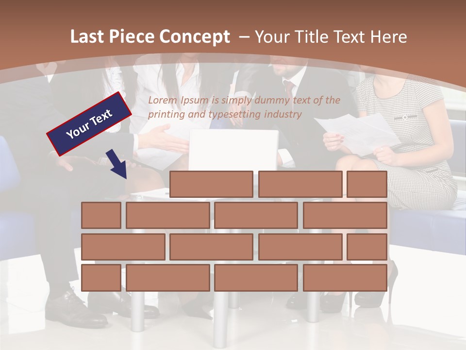 Presenting Businessman Colleagues PowerPoint Template