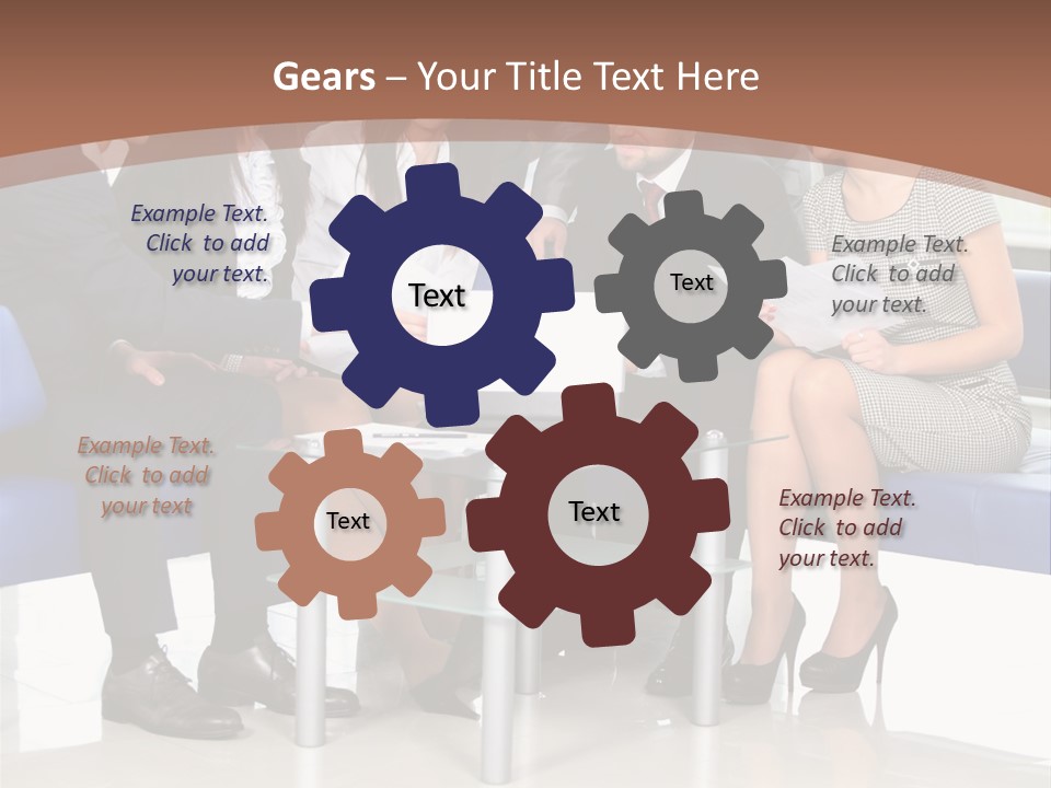 Presenting Businessman Colleagues PowerPoint Template