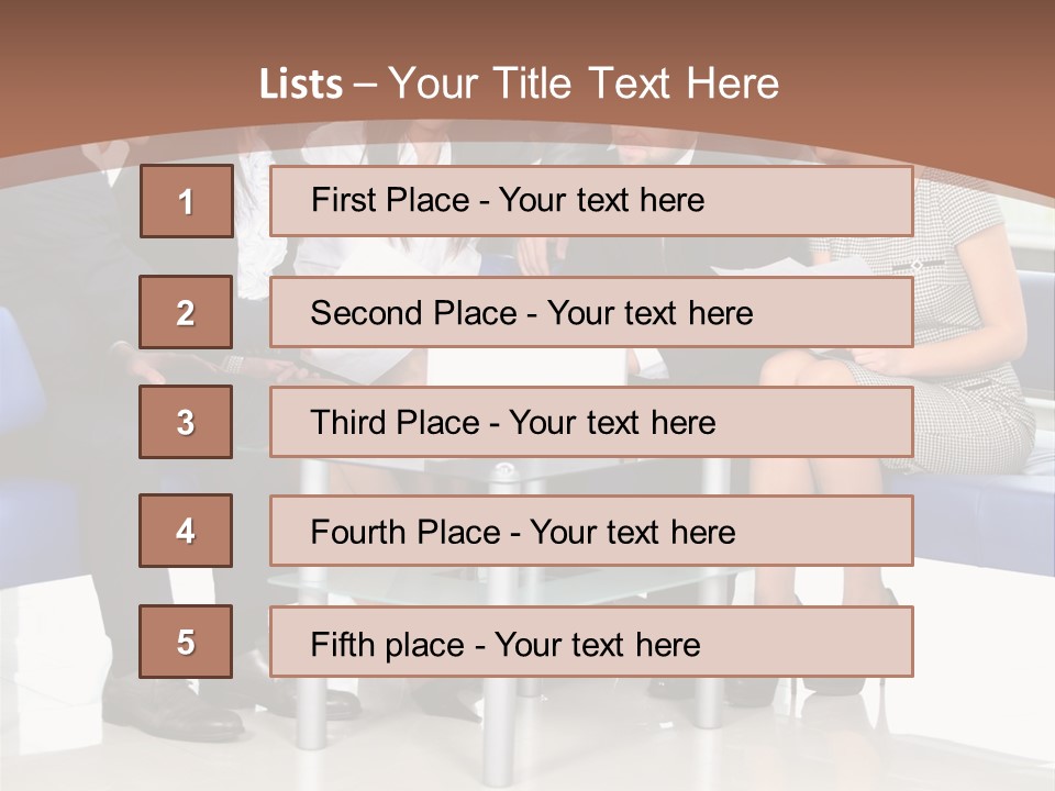 Presenting Businessman Colleagues PowerPoint Template