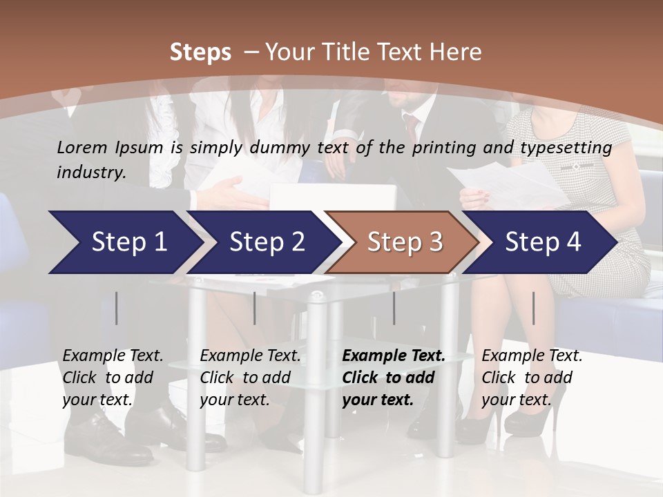 Presenting Businessman Colleagues PowerPoint Template