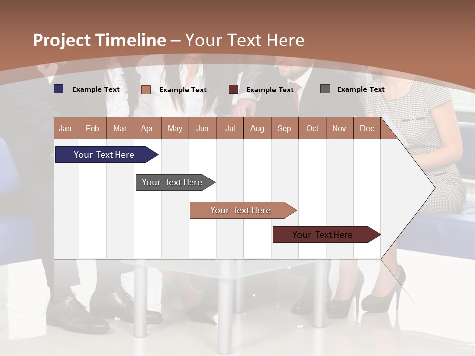 Presenting Businessman Colleagues PowerPoint Template