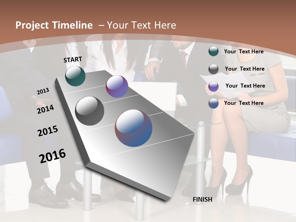 Presenting Businessman Colleagues PowerPoint Template