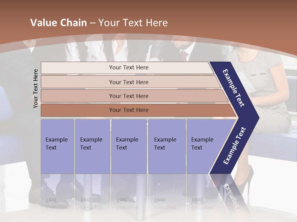 Presenting Businessman Colleagues PowerPoint Template