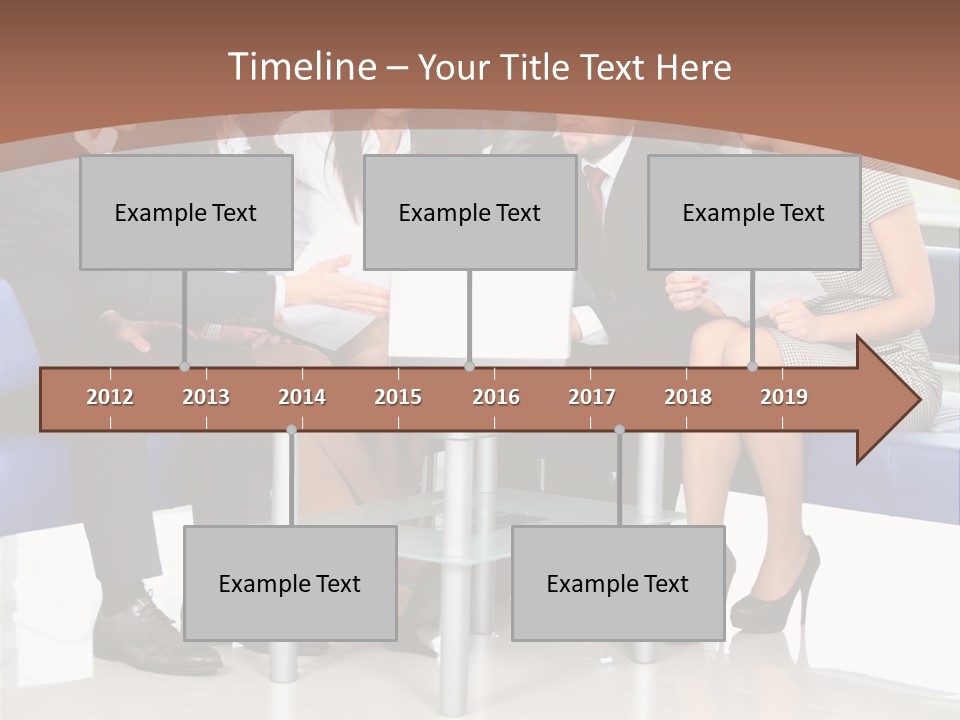 Presenting Businessman Colleagues PowerPoint Template