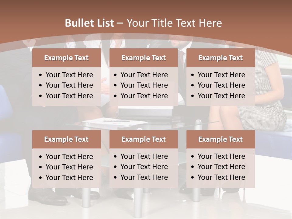 Presenting Businessman Colleagues PowerPoint Template