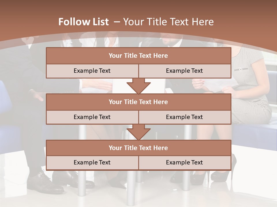 Presenting Businessman Colleagues PowerPoint Template