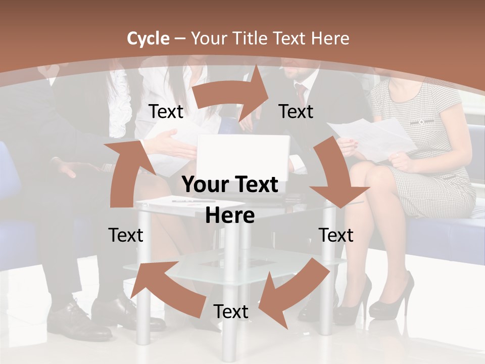 Presenting Businessman Colleagues PowerPoint Template