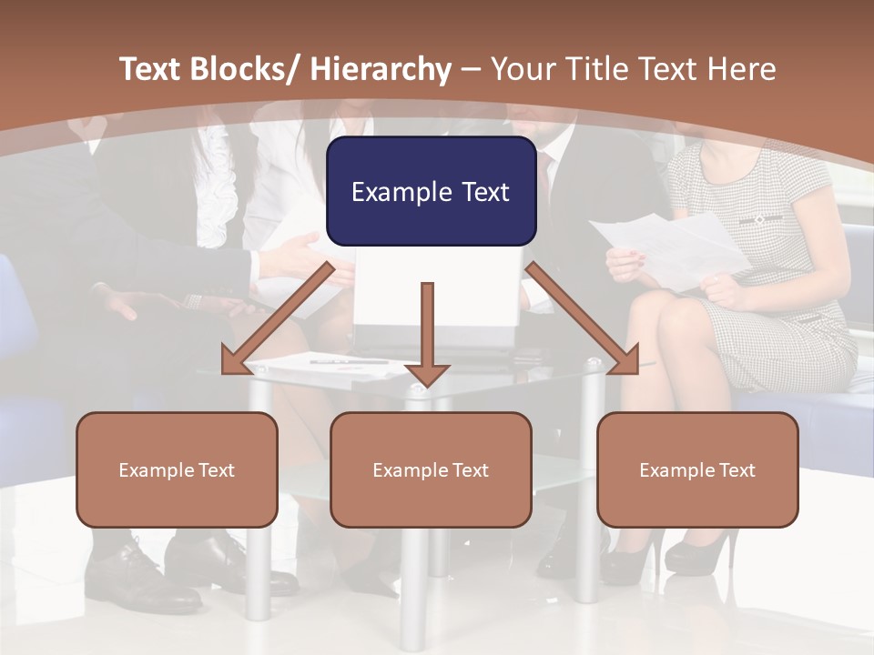 Presenting Businessman Colleagues PowerPoint Template