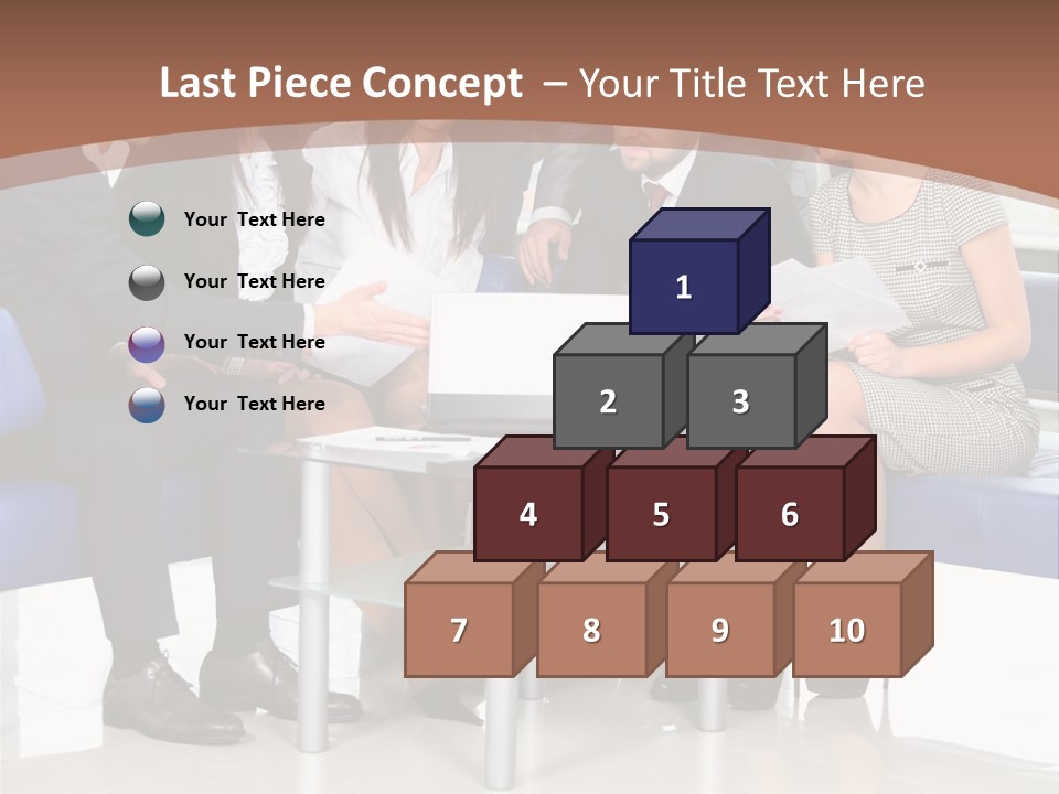 Presenting Businessman Colleagues PowerPoint Template