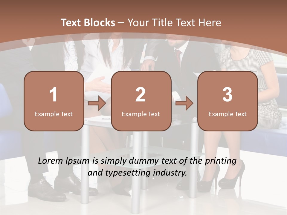 Presenting Businessman Colleagues PowerPoint Template