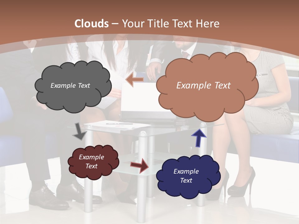 Presenting Businessman Colleagues PowerPoint Template