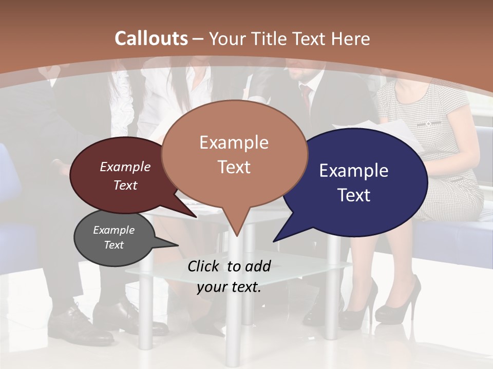 Presenting Businessman Colleagues PowerPoint Template