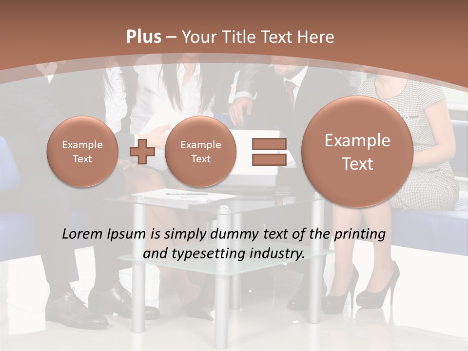 Presenting Businessman Colleagues PowerPoint Template