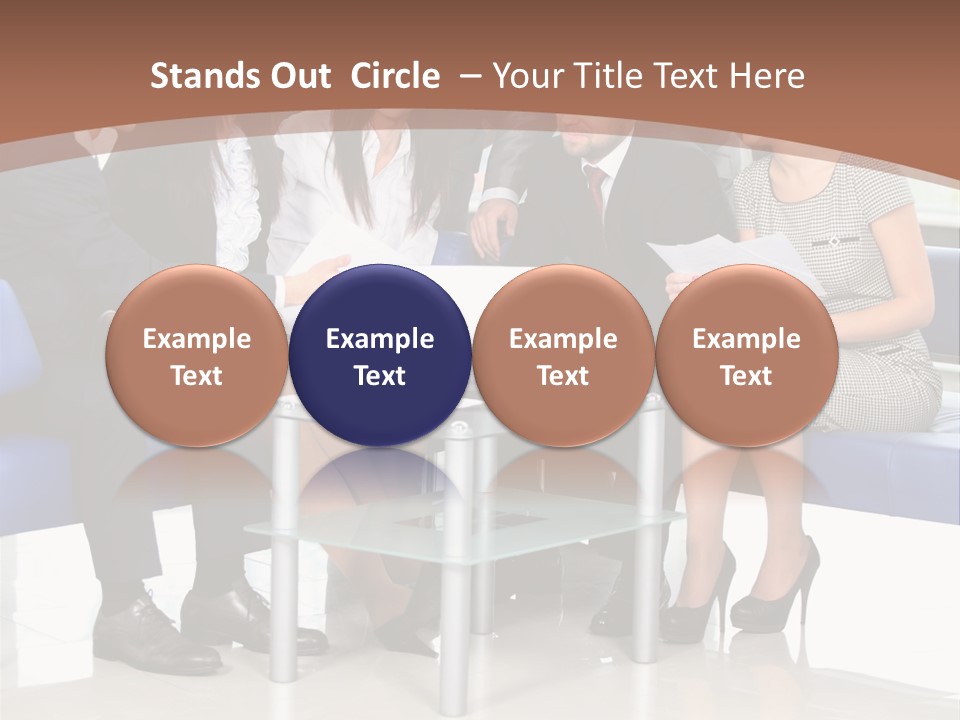 Presenting Businessman Colleagues PowerPoint Template