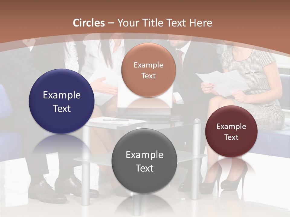 Presenting Businessman Colleagues PowerPoint Template